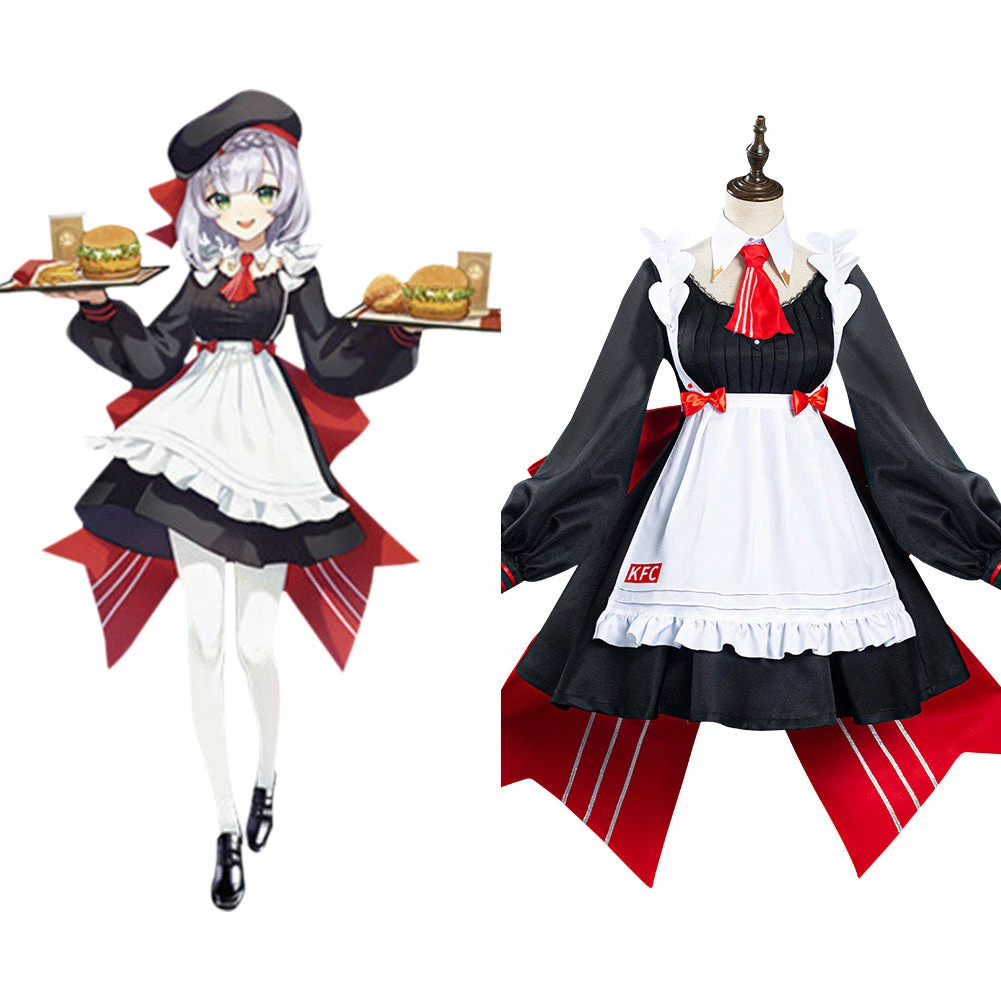 Genshin Impact X KFC Noelle Robe Cosplay Costume 3 Genshin Impact X KFC Noelle Robe Cosplay Costume