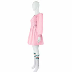 Stranger Things 11 Robe Rose Cosplay Costume -NEWCOSSKY Soldes cff008c9de0a7b454057ffdce79100d3