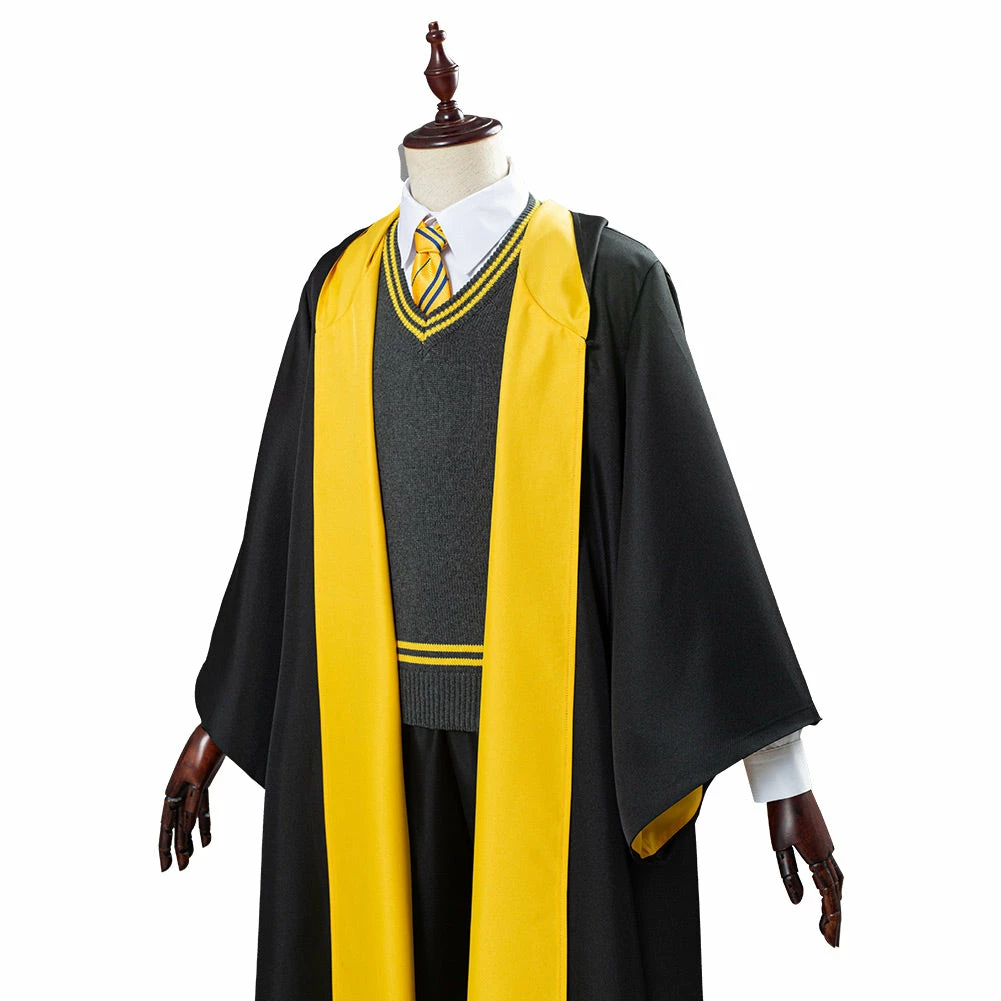 Harry Potter Uniforme Scolaire Hufflepuff Robe Cape Tenue Halloween Carnaval Cosplay Costume 9 Harry Potter Uniforme Scolaire Hufflepuff Robe Cape Tenue Halloween Carnaval Cosplay Costume – Image 7