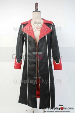 DMC Devil May Cry 5 Dante Manteau Cosplay Costume -NEWCOSSKY Soldes dmc devil may cry 5 dante outfit costume cosplay coat artificial leather 3