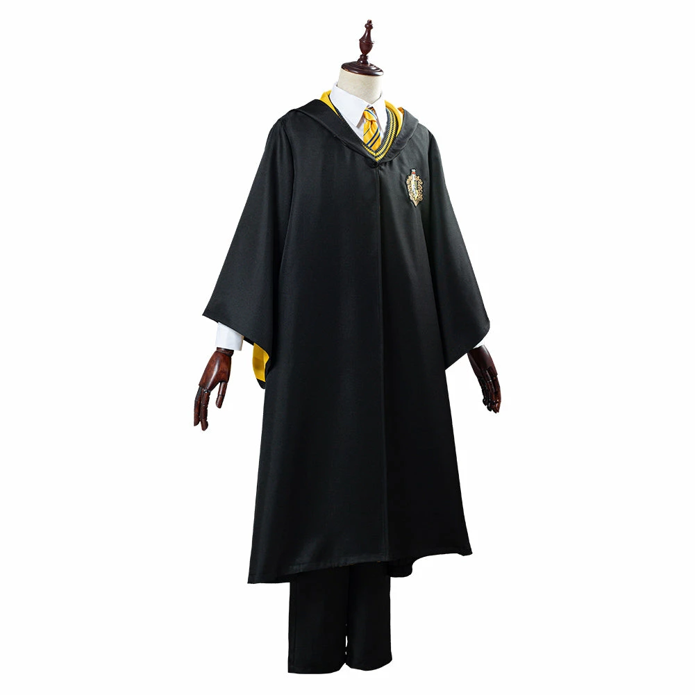 Harry Potter Uniforme Scolaire Hufflepuff Robe Cape Tenue Halloween Carnaval Cosplay Costume 8 Harry Potter Uniforme Scolaire Hufflepuff Robe Cape Tenue Halloween Carnaval Cosplay Costume – Image 6