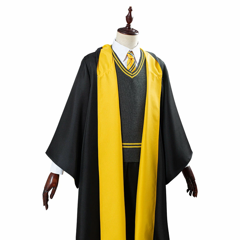 Harry Potter Uniforme Scolaire Hufflepuff Robe Cape Tenue Halloween Carnaval Cosplay Costume 10 Harry Potter Uniforme Scolaire Hufflepuff Robe Cape Tenue Halloween Carnaval Cosplay Costume – Image 8