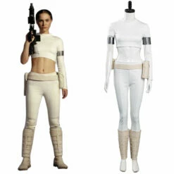 Star Wars Padmé Amidala Padme Tenue Blanche Cosplay Costume