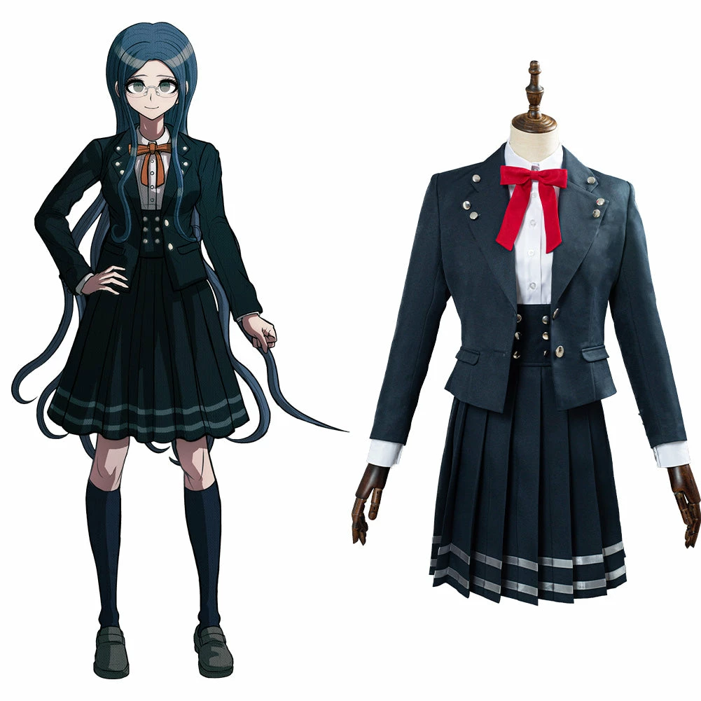Danganronpa V3 Shirogane Tsumugi Uniforme Scolaire Jupe Tenue Halloween Carnaval Cosplay Costume 3 Danganronpa V3 Shirogane Tsumugi Uniforme Scolaire Jupe Tenue Halloween Carnaval Cosplay Costume