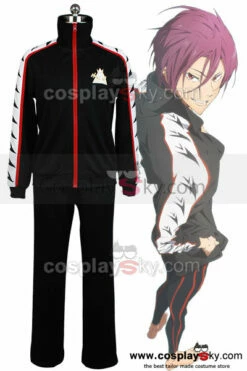 Free! Iwatobi Swim Club Rin Matsuoka Uniforme Noire Cosplay Costume 12 Free! Iwatobi Swim Club Rin Matsuoka Uniforme Noire Cosplay Costume -NEWCOSSKY Soldes free iwatobi swim club rin matsuoka uniform costume 2
