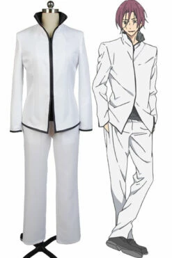 Free! Iwatobi Swim Club Rin Matsuoka Uniforme Blanche Cosplay Costume