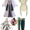 Touken Ranbu Tsurumaru Kuninaga Cosplay Costume + Perruque + Chaussures -NEWCOSSKY Soldes touken ranbu tsurumaru kuninaga cosplay costume wigs shoes